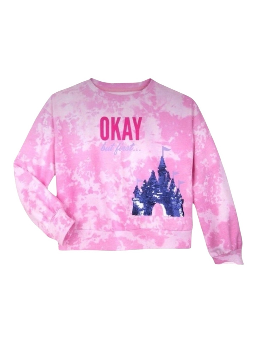 Disney Parks Tye Dye Sequin Sweatshirt. NWT